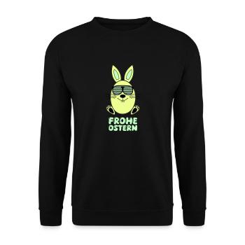Joyeux lapin de Pâques - Sweat-shirt Unisexe - noir - Devant - Alina (178cm) & Michal (187cm)