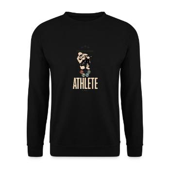 Pro athlete painntball games - Unisex Sweatshirt - black - Front - Alina (178cm) & Michal (187cm)