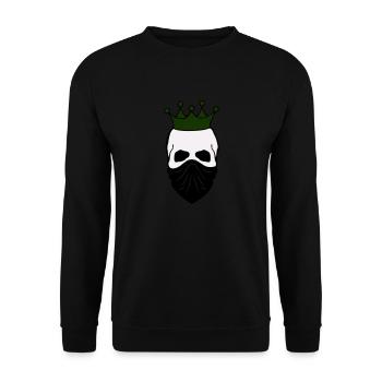 skull bandit king 02 - Unisex Pullover - Schwarz - Vorne - Alina (178cm) & Michal (187cm)