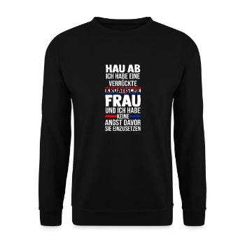 Kroaten Kroate Kroatin Hrvatska Kroatien - Unisex Pullover - Schwarz - Vorne - Alina (178cm) & Michal (187cm)