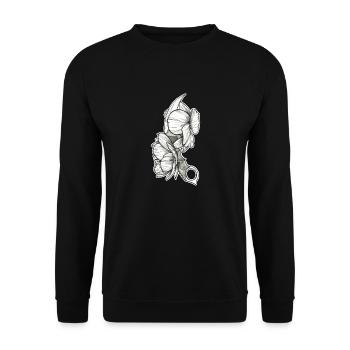 Flower Knife - Unisex Pullover - Schwarz - Vorne - Alina (178cm) & Michal (187cm)
