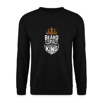 Bart Schnurrbart Bärtige Männer - Unisex Pullover - Schwarz - Vorne - Alina (178cm) & Michal (187cm)