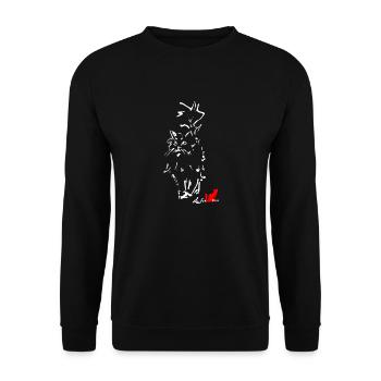 CAT CHEVEUX LONGS - Sweat-shirt Unisexe - noir - Devant - Alina (178cm) & Michal (187cm)