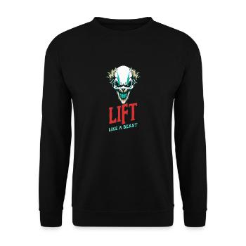 Lift Like A Beast - Unisex Sweatshirt - black - Front - Alina (178cm) & Michal (187cm)