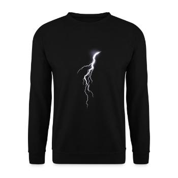 Lightning Bolt Flash - Unisex Sweatshirt - black - Front - Alina (178cm) & Michal (187cm)
