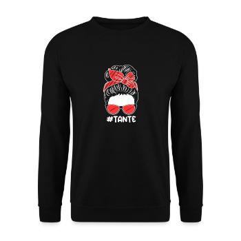 Flutist Aunt Flute - Unisex Sweatshirt - black - Front - Alina (178cm) & Michal (187cm)