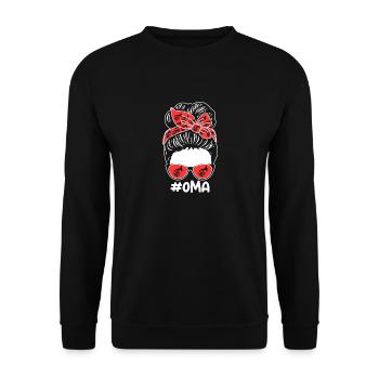 Horn player Grandma French horn - Unisex Sweatshirt - black - Front - Alina (178cm) & Michal (187cm)