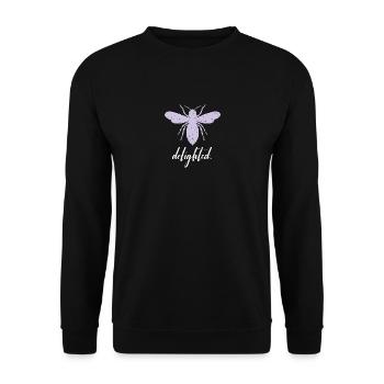 Purple Pastel Bee Abeille Ravi Soyez ravi - Sweat-shirt Unisexe - noir - Devant - Alina (178cm) & Michal (187cm)