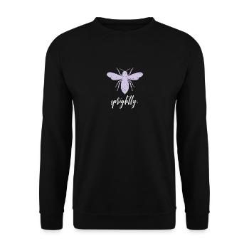 Violet Pastel Abeille Spbright Bee Be Spbright - Sweat-shirt Unisexe - noir - Devant - Alina (178cm) & Michal (187cm)