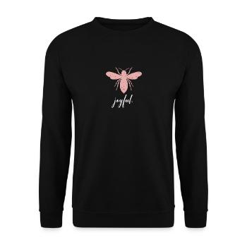 Pink Bee Joyful Bee Be Joyful - Unisex Sweatshirt - black - Front - Alina (178cm) & Michal (187cm)