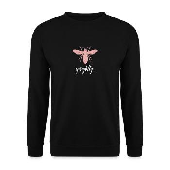 Rosa Bee Sprightly Biene Be Sprightly - Unisex Sweatshirt - black - Front - Alina (178cm) & Michal (187cm)