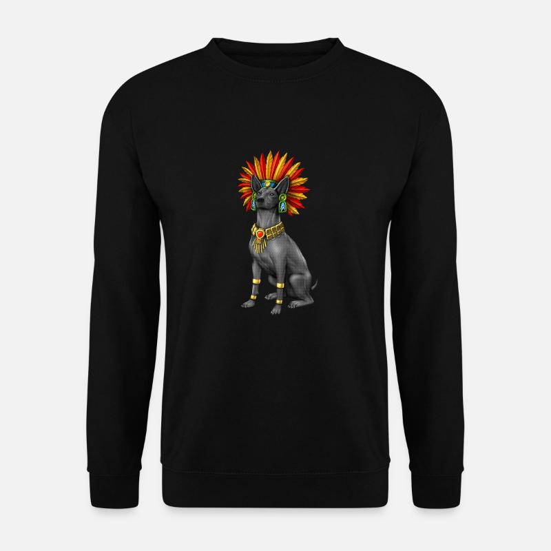 Xolo Hund Aztekischer Krieger - Unisex Pullover - Schwarz