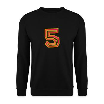 5. 5 YEARS. 5th ANNIVERSARY - Unisex Sweatshirt - black - Front - Alina (178cm) & Michal (187cm)
