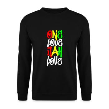 Rasta Love - Unisex Sweatshirt - black - Front - Alina (178cm) & Michal (187cm)