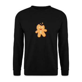 Gingerbread Man Logo by JéjéL'Épice - Unisex Sweatshirt - black - Front - Alina (178cm) & Michal (187cm)
