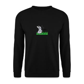 Nom de lapin Cadeau Jana - Sweat-shirt Unisexe - noir - Devant - Alina (178cm) & Michal (187cm)