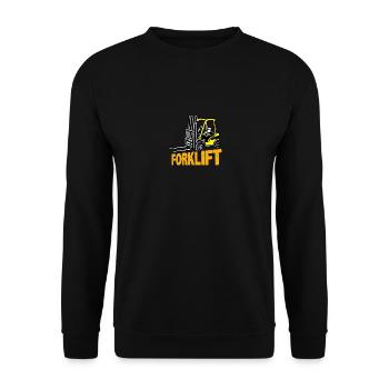 Gabelstapler Fahrer Bediener lustiges Design - Unisex Pullover - Schwarz - Vorne - Alina (178cm) & Michal (187cm)