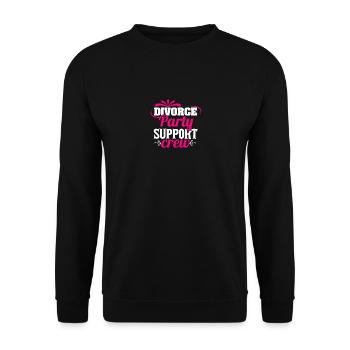 Witziges Scheidungsgeschenk Sarkastische Scheidung - Unisex Pullover - Schwarz - Vorne - Alina (178cm) & Michal (187cm)