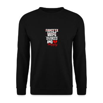 Drôle de cadeau de divorce Divorce sarcastique - Sweat-shirt Unisexe - noir - Devant - Alina (178cm) & Michal (187cm)