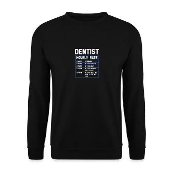 Dental Assistant Oral Hygienist RDH Dentist Gift - Unisex Sweatshirt - black - Front - Alina (178cm) & Michal (187cm)