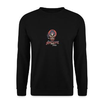 Awesome Since 1956 Vintage Birthday Retro - Unisex Sweatshirt - black - Front - Alina (178cm) & Michal (187cm)