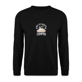 Die tut nichts die will nur Campen Wohnmobil - Unisex Pullover - Schwarz - Vorne - Alina (178cm) & Michal (187cm)