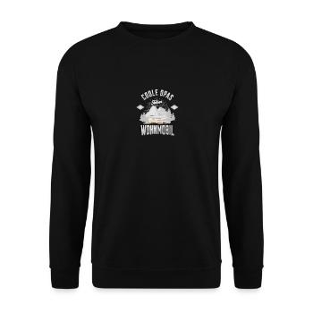 Coole Opas fahren Wohnmobil Wohnmobil - Unisex Pullover - Schwarz - Vorne - Alina (178cm) & Michal (187cm)