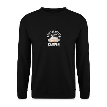 Der tut nichts der will nur Campen Wohnmobil - Unisex Pullover - Schwarz - Vorne - Alina (178cm) & Michal (187cm)