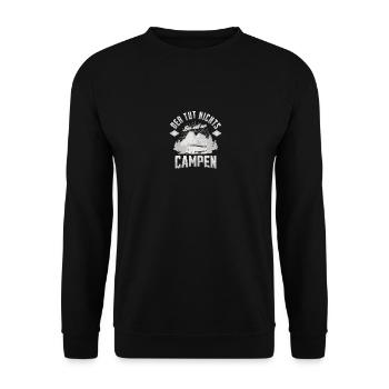 Der tut nichts der will nur Campen Wohnmobil - Unisex Pullover - Schwarz - Vorne - Alina (178cm) & Michal (187cm)