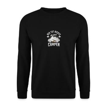 Der tut nichts der will nur Campen Wohnmobil - Unisex Pullover - Schwarz - Vorne - Alina (178cm) & Michal (187cm)
