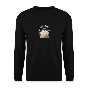 Coole Opas fahren Wohnmobil Wohnmobil - Unisex Pullover - Schwarz - Vorne - Alina (178cm) & Michal (187cm)