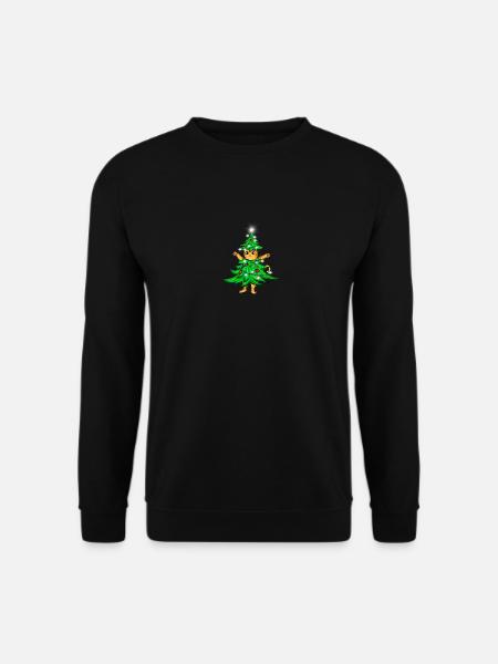 Weihnachten Tier Lichterkette Mütze - Unisex Pullover - Schwarz