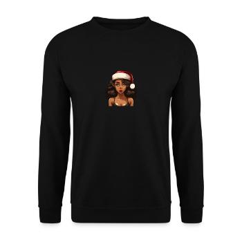Mrs. Santa Claus Black Santa Claus - Unisex Sweatshirt - black - Front - Alina (178cm) & Michal (187cm)