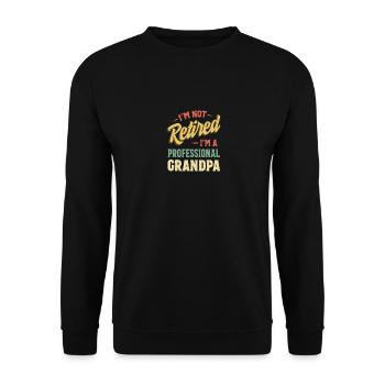 Grands-pères pour hommes Fête des pères amusante à la retraite - Sweat-shirt Unisexe - noir - Devant - Alina (178cm) & Michal (187cm)