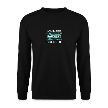 Zocker Gamer Spruch Teenager Junge Geburtstag - Unisex Pullover - Schwarz - Vorne - Alina (178cm) & Michal (187cm)