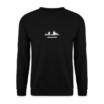 Zollstock Ming Kölsches Veedel Heimat Köln Viertel - Unisex Pullover - Schwarz - Vorne - Alina (178cm) & Michal (187cm)
