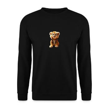 Lion avec des lunettes de soleil Les Lions sauvages aiment le Lion mignon - Sweat-shirt Unisexe - noir - Devant - Alina (178cm) & Michal (187cm)