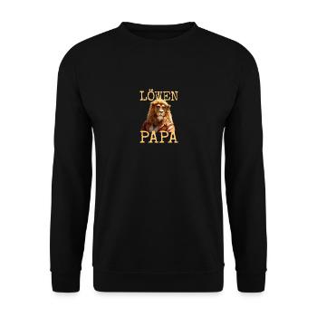 Lion Papa Papa Papa Fête des Pères Père Sauvage Lion - Sweat-shirt Unisexe - noir - Devant - Alina (178cm) & Michal (187cm)
