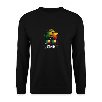 Bénin - Sweat-shirt Unisexe - noir - Devant - Alina (178cm) & Michal (187cm)