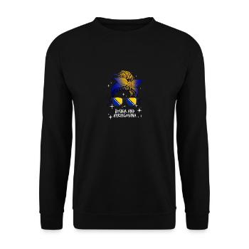 Bosnie-Herzégovine - Sweat-shirt Unisexe - noir - Devant - Alina (178cm) & Michal (187cm)