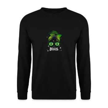 Brasilien - Unisex Pullover - Schwarz - Vorne - Alina (178cm) & Michal (187cm)