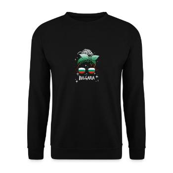 Bulgarie - Sweat-shirt Unisexe - noir - Devant - Alina (178cm) & Michal (187cm)