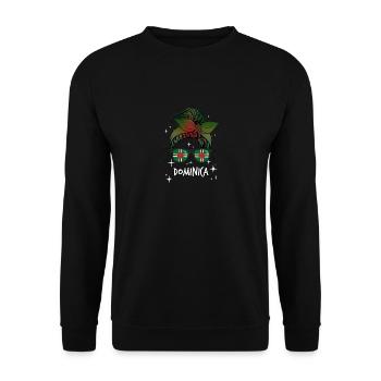 Dominica - Unisex Sweatshirt - black - Front - Alina (178cm) & Michal (187cm)