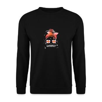 Guernsey - Unisex Sweatshirt - black - Front - Alina (178cm) & Michal (187cm)