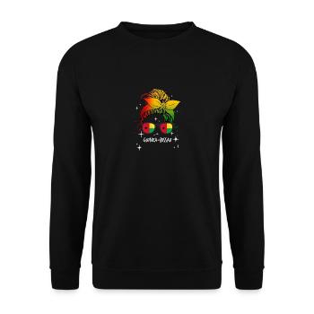 Guinea-Bissau - Unisex Sweatshirt - black - Front - Alina (178cm) & Michal (187cm)