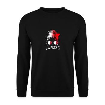 Malta - Unisex Pullover - Schwarz - Vorne - Alina (178cm) & Michal (187cm)