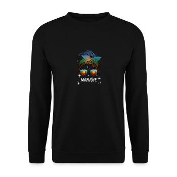 Mapuche - Unisex Pullover - Schwarz - Vorne - Alina (178cm) & Michal (187cm)
