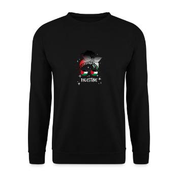 Palestine - Unisex Sweatshirt - black - Front - Alina (178cm) & Michal (187cm)