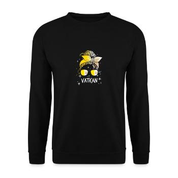Vatican - Unisex Sweatshirt - black - Front - Alina (178cm) & Michal (187cm)