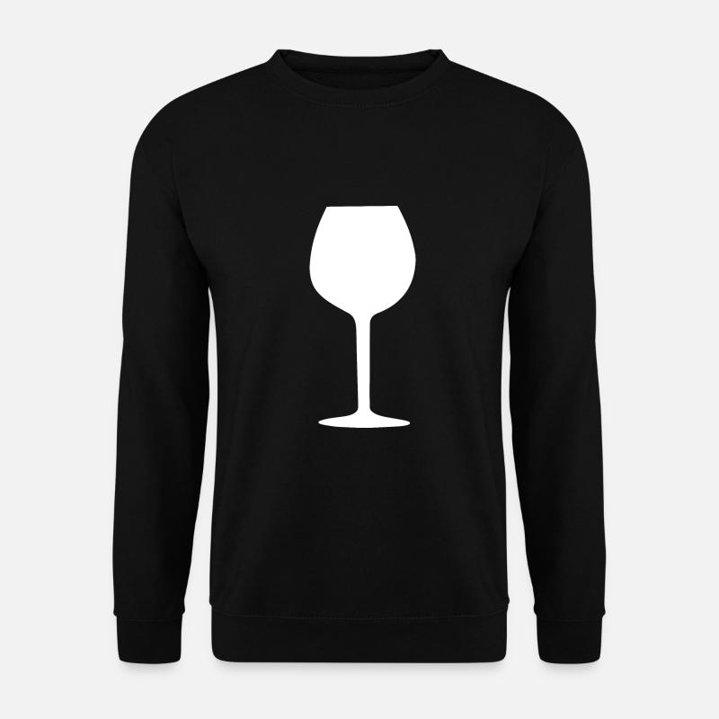 Wine Glass, Wine - Unisex Sweatshirt - black